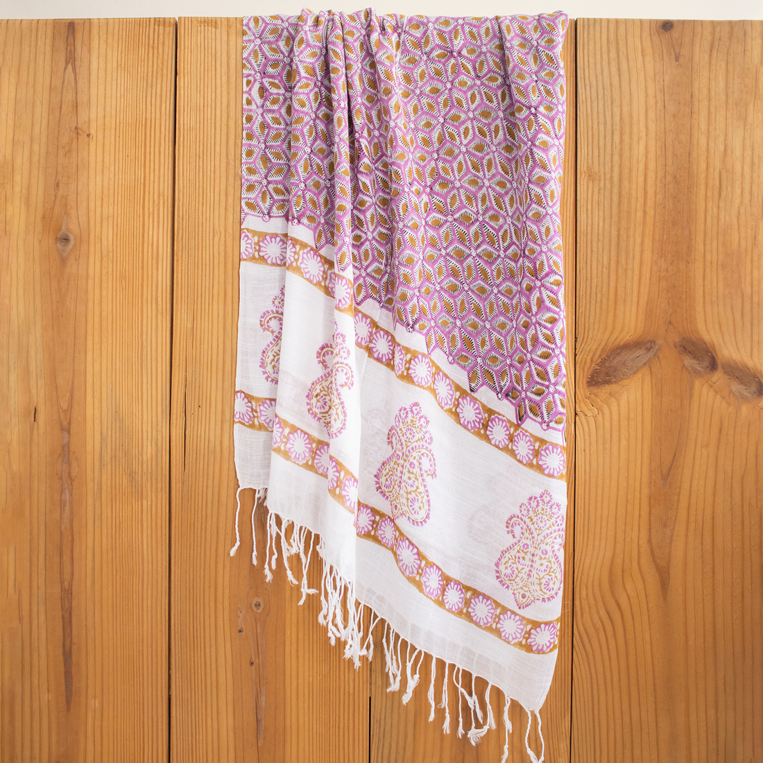 Premium Floral Printed Linen Stole For Women