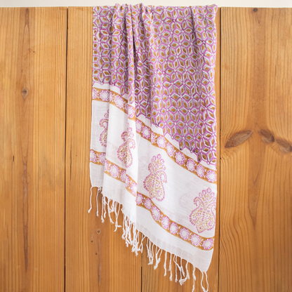 Premium Floral Printed Linen Stole For Women
