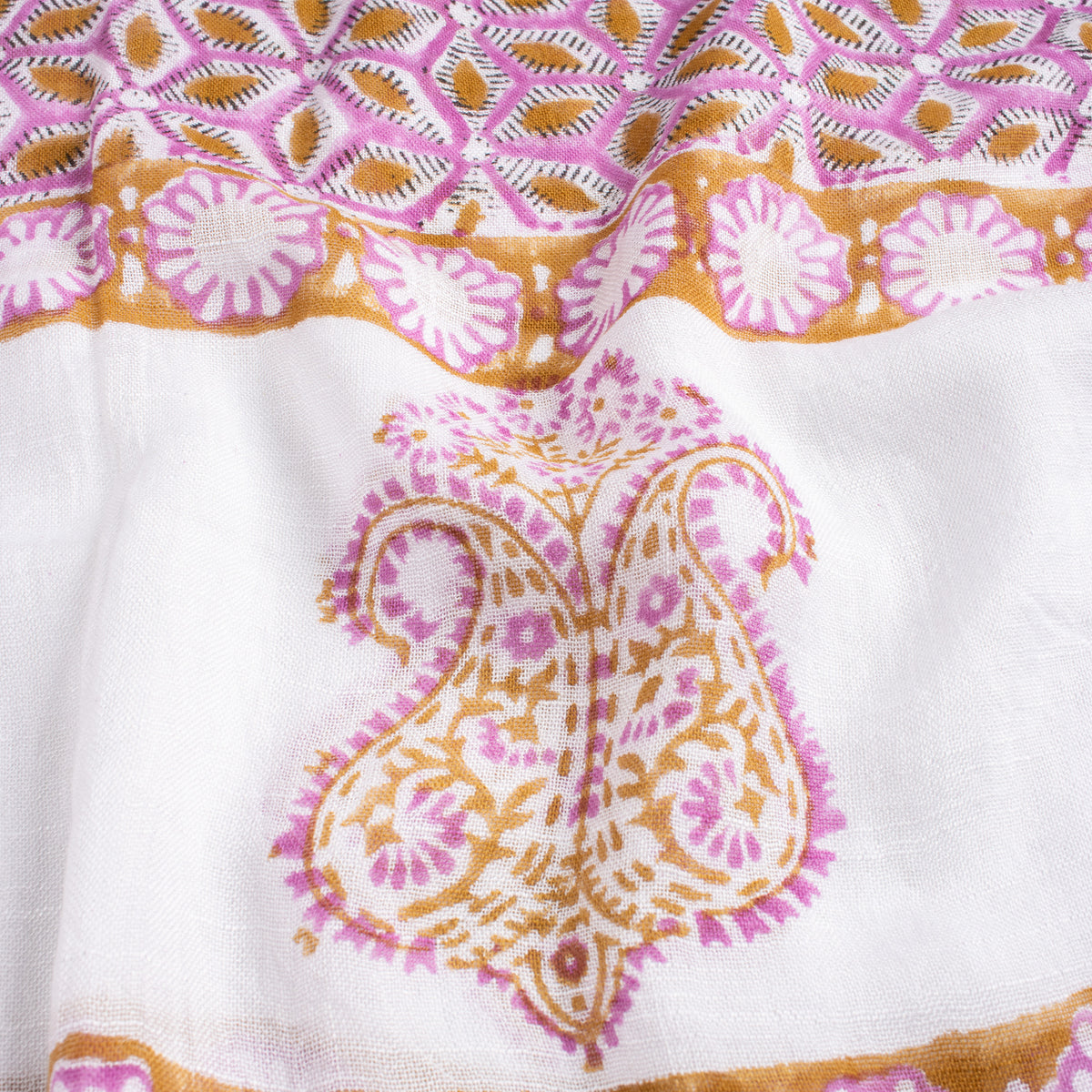 Premium Floral Printed Linen Stole For Women
