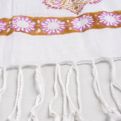 Premium Floral Printed Linen Stole For Women