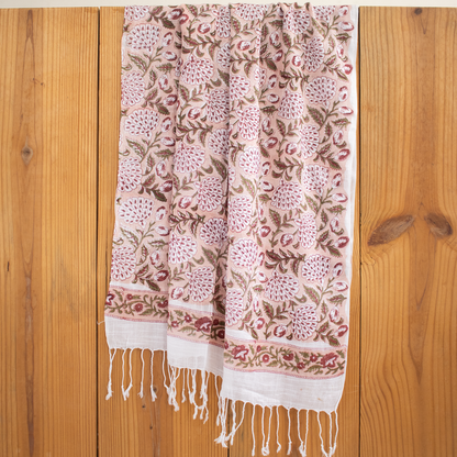 Handmade Breathable Indian Printed Linen Stole