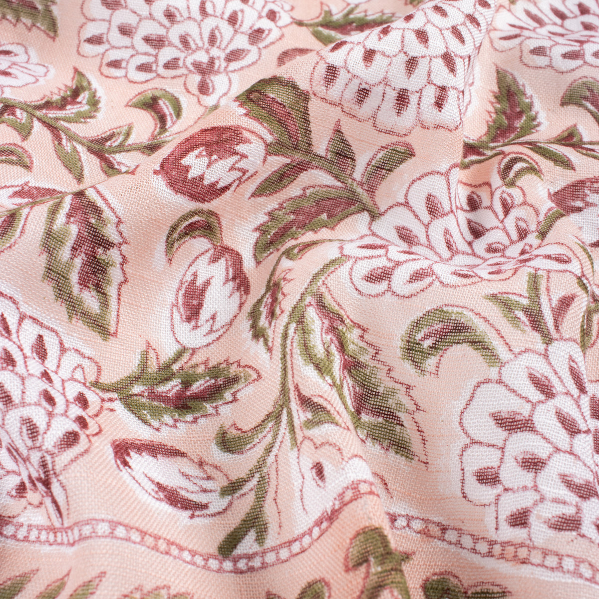 Handmade Breathable Indian Printed Linen Stole