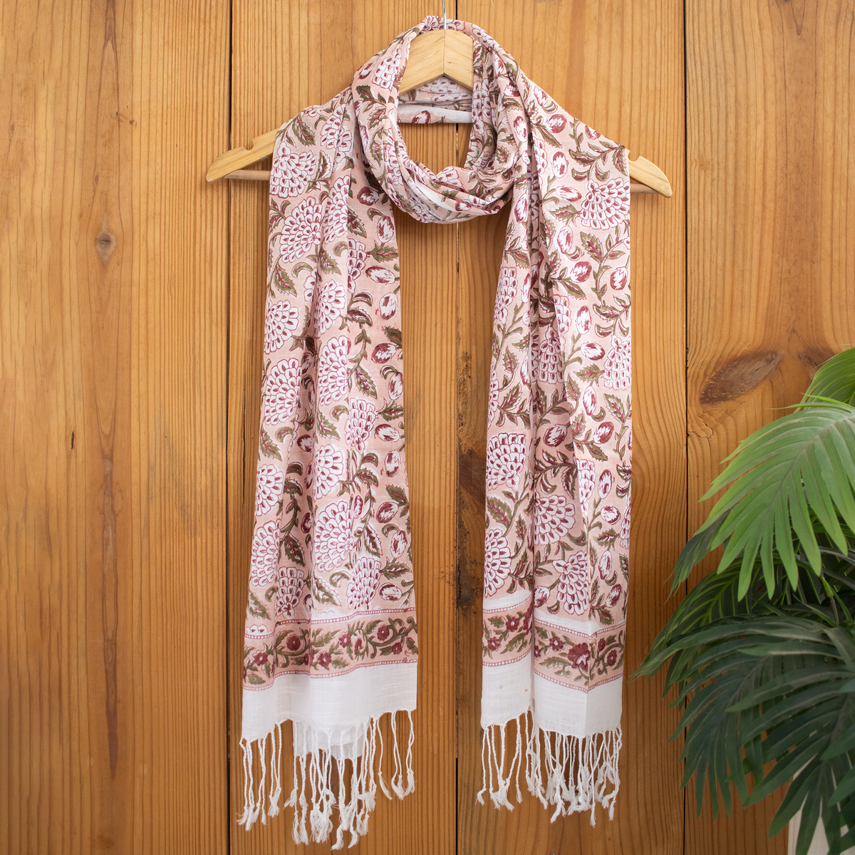 Handmade Breathable Indian Printed Linen Stole