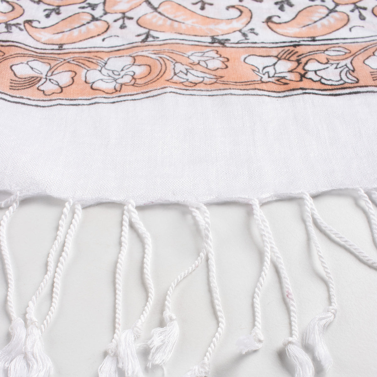 Handmade Booti Printed Soft Linen Stole For Women