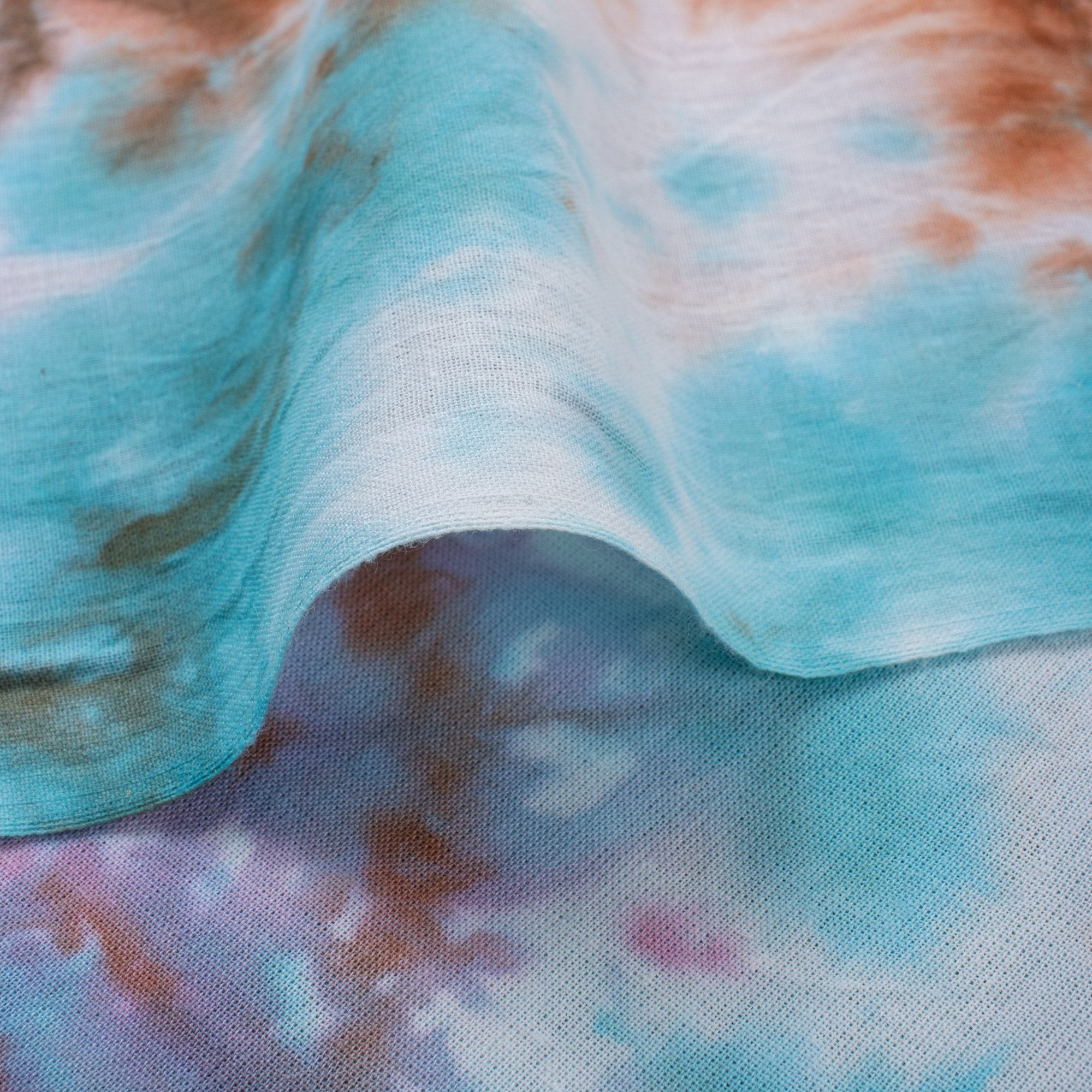 Hand dyed Organic Cotton Tie Dye Fabric
