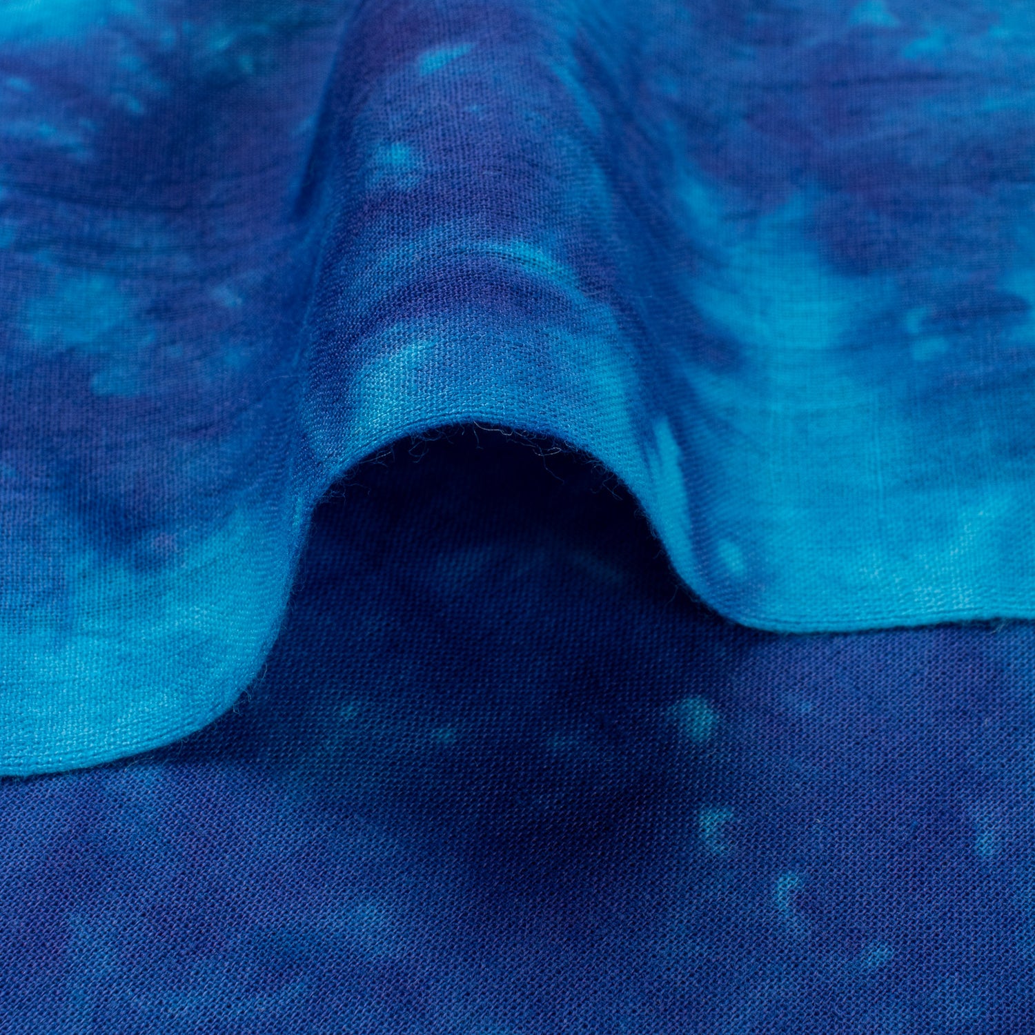 Handmade Dark Blue Tie Dye Shibori Fabric