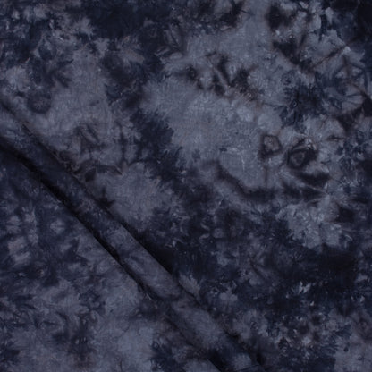 Dark Gray Indian Natural Tie Dye Fabric