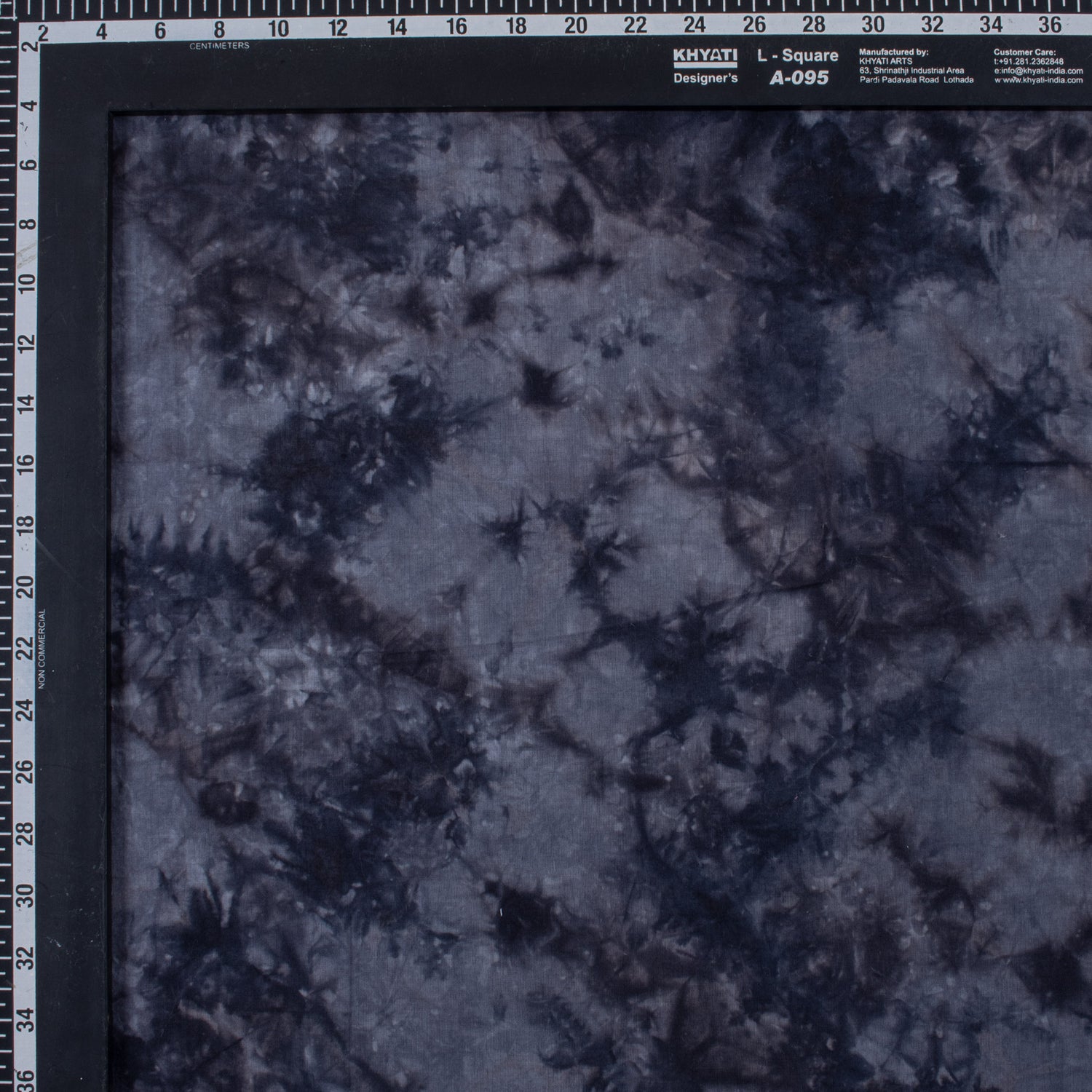 Dark Gray Indian Natural Tie Dye Fabric