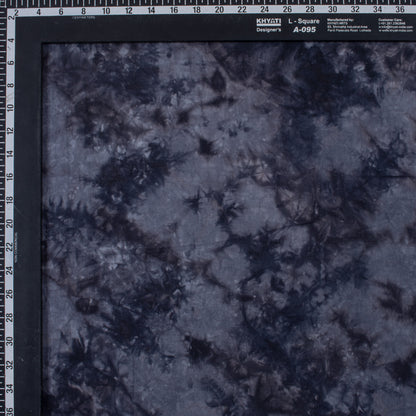 Dark Gray Indian Natural Tie Dye Fabric
