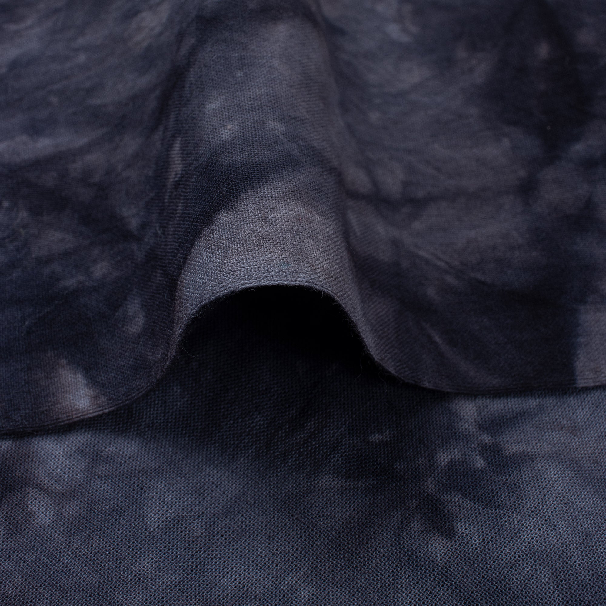 Dark Gray Indian Natural Tie Dye Fabric