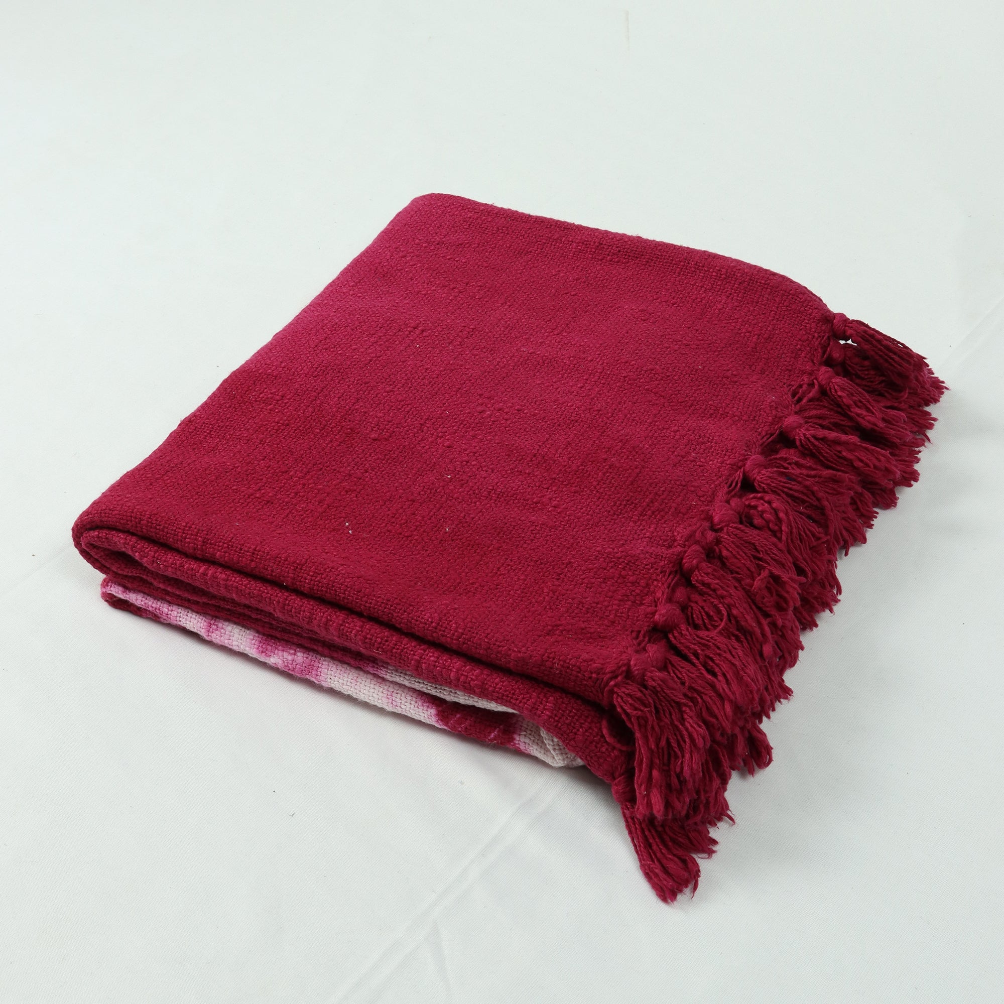 Handmade Indigo Red 100% Cotton Soft Throw