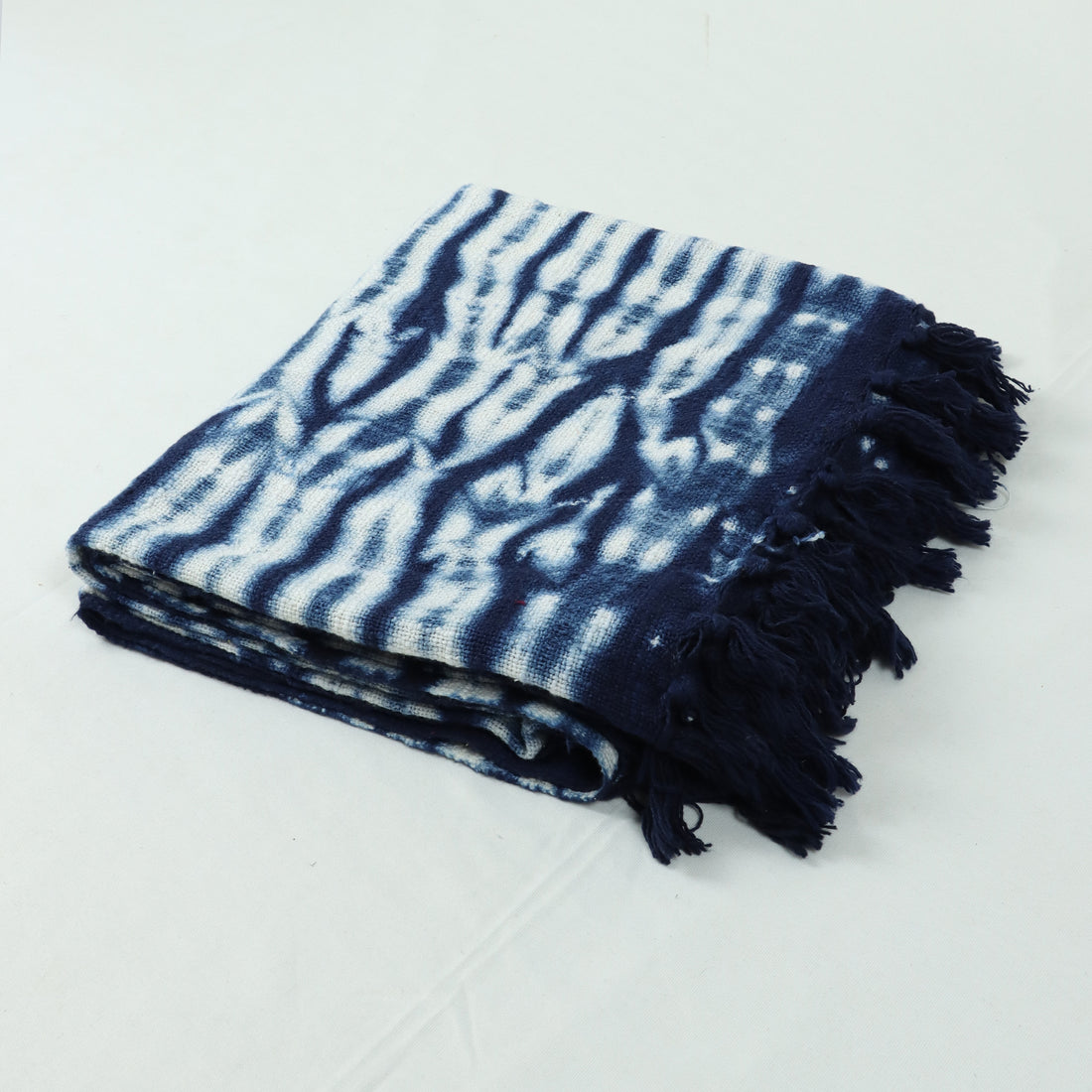 Handmade Indigo Blue 100% Bed Throw Blanket Online