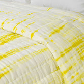 Tie Dye Lemon Jaipuri Razai Single Bed