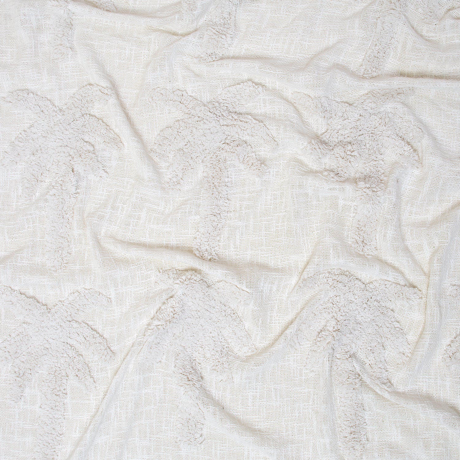 White Handcrafted Sofa 100% Cotton Throw Blanket