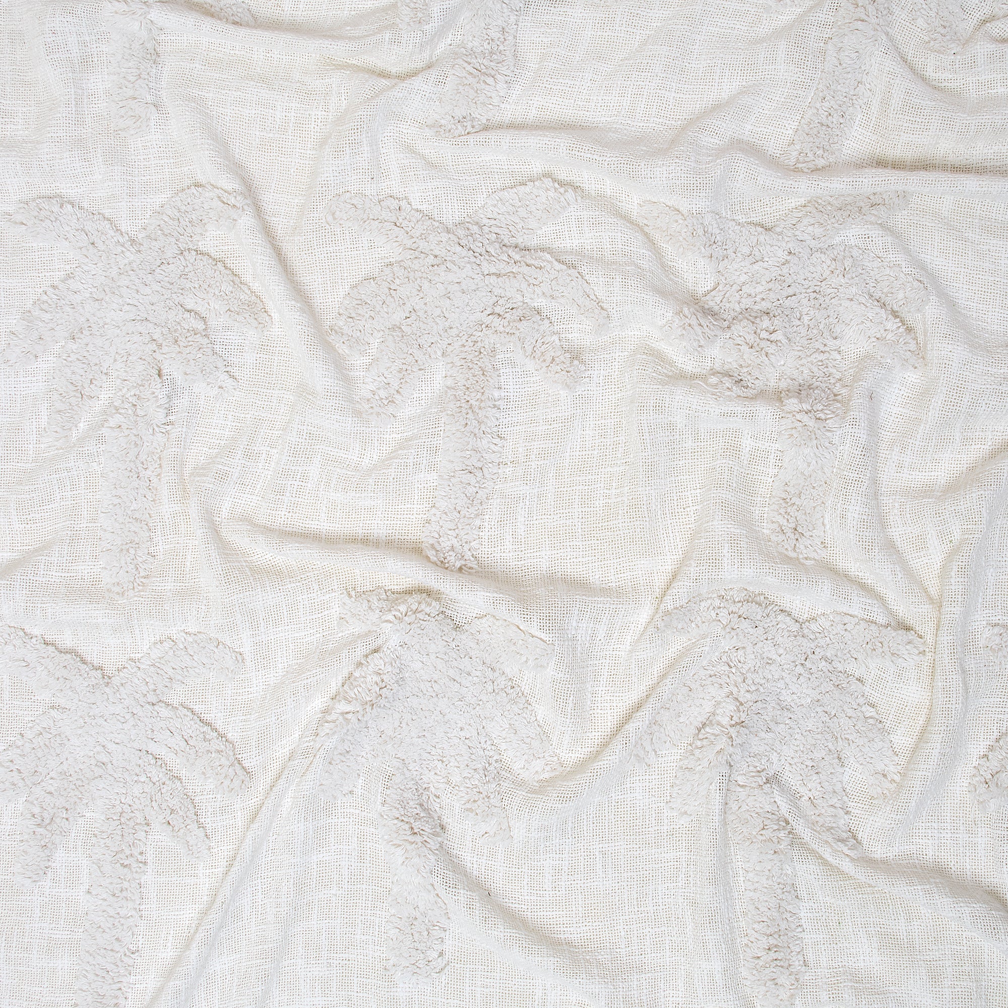 White Handcrafted Sofa 100% Cotton Throw Blanket