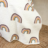 Rainbow Hand Block Printed Cotton Machine Quilts
