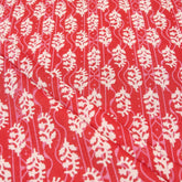 Red Booti Hand Block Print Dabu Fabric