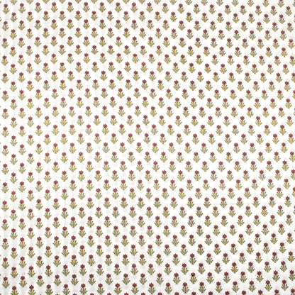 Red Booti Hand Block Print Fabric Online