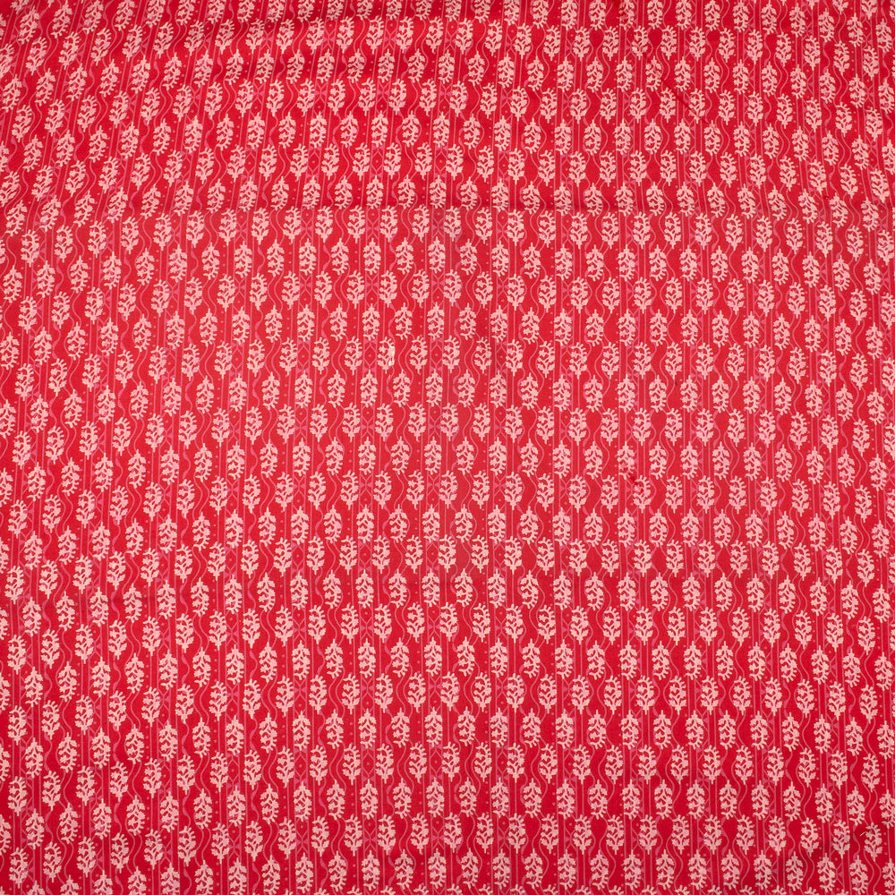 Red Booty Hand Block Print Fabric
