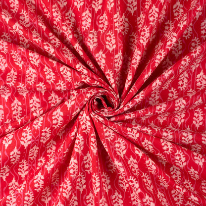 Red Booty Hand Block Print Fabric