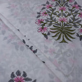 Red Floral Boota Hand Block Print Cotton Fabric