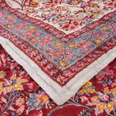 Red Floral Hand Printed Cotton Jaipuri Quilts4
