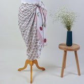 Red Floral Handmade Cotton Beach Sarong
