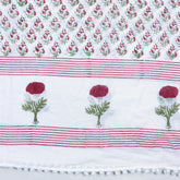 Red Floral Handmade Cotton Beach Sarong