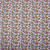  Red Floral Pure Cotton Hand Block Printed Fabric by Yard