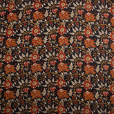  Red Floral Pure Cotton Hand Printed Bagru Fabric
