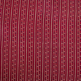Red Ikaat Ajrakh Block Print Fabric