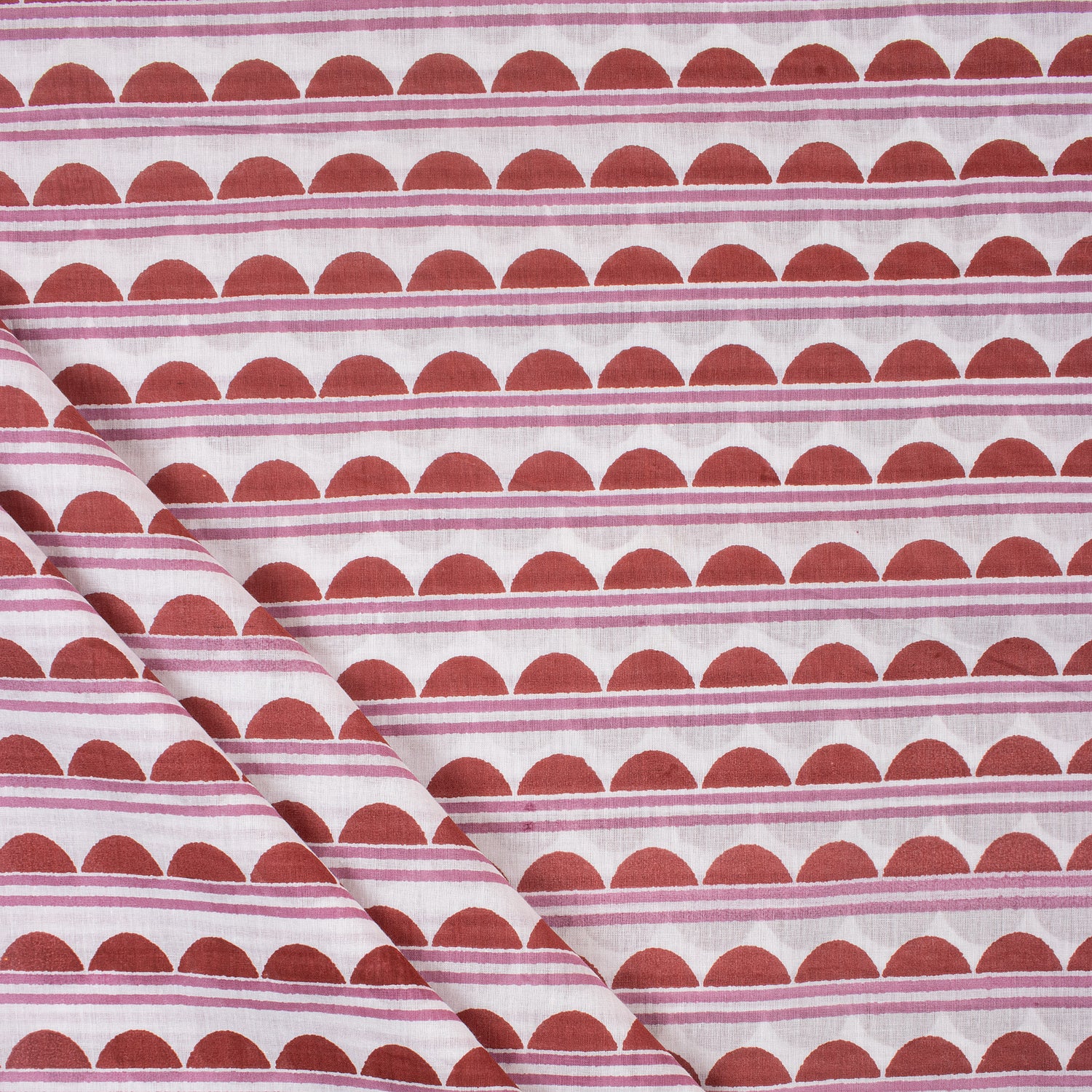 Red Indian Jaipuri Block Print Cotton Fabric