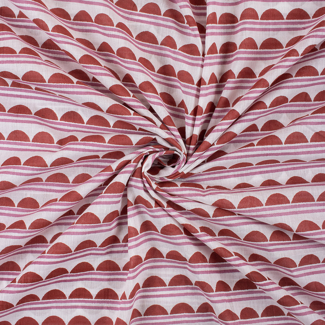 Red Indian Jaipuri Block Print Cotton Fabric