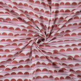 Red Indian Jaipuri Block Print Cotton Fabric