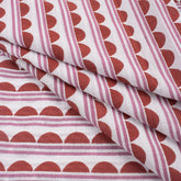 Red Indian Jaipuri Block Print Cotton Fabric