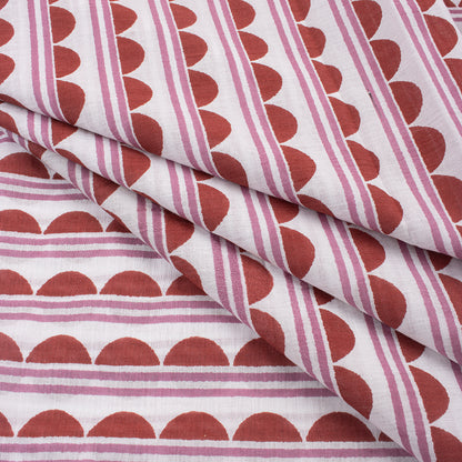 Red Indian Jaipuri Block Print Cotton Fabric