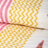 Red Leaf Block Printed Jaipuri Quilts For Winter