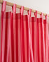 Red Striped Block Printed Cotton Curtains Online