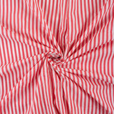 Red Striped Hand Block Print Fabric