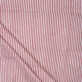 Red Striped Hand Block Printed Organic Cotton Fabric By The Yard