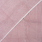 Red Striped Hand Block Printed Organic Cotton Fabric By The Yard