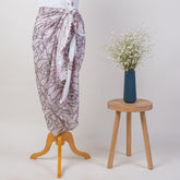 Red paisley Hand Block Print Cotton Summer Sarong For Ladies