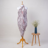 Red paisley Hand Block Print Cotton Summer Sarong For Ladies
