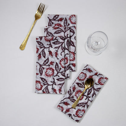 Reusable Cotton Hand Block Printed Napkin Online