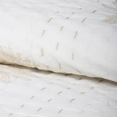 Reversible Hand Block Print Cotton Kantha Quilt Blanket