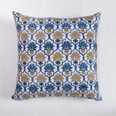 Reversible Hand Block Printed Floral Cushion Cover
