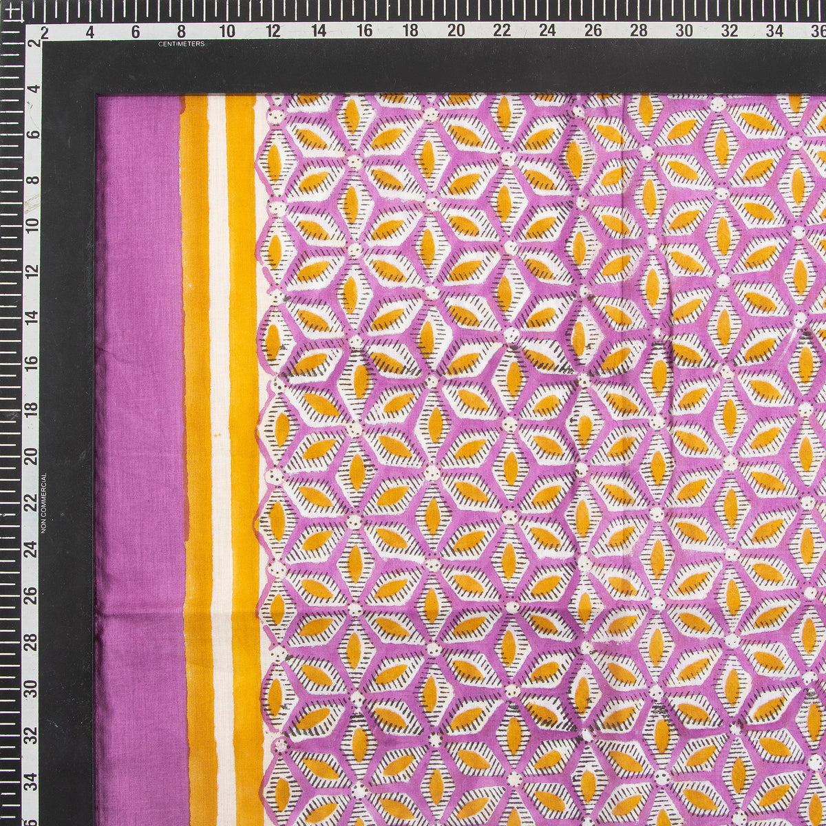 Handmade Cotton Purple Block Printed Scarf For Women