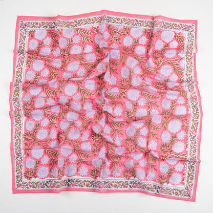 Traditional Indian Floral Printed Cotton Scarf for Women