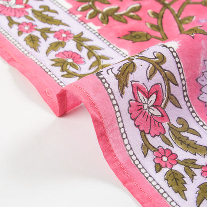 Traditional Indian Floral Printed Cotton Scarf for Women