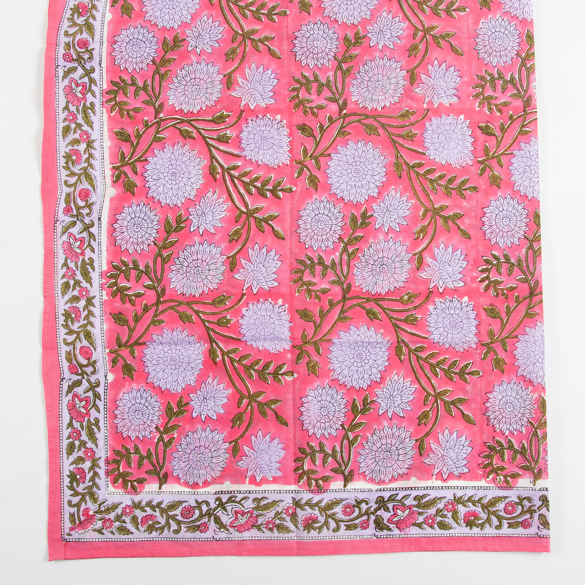 Traditional Indian Floral Printed Cotton Scarf for Women
